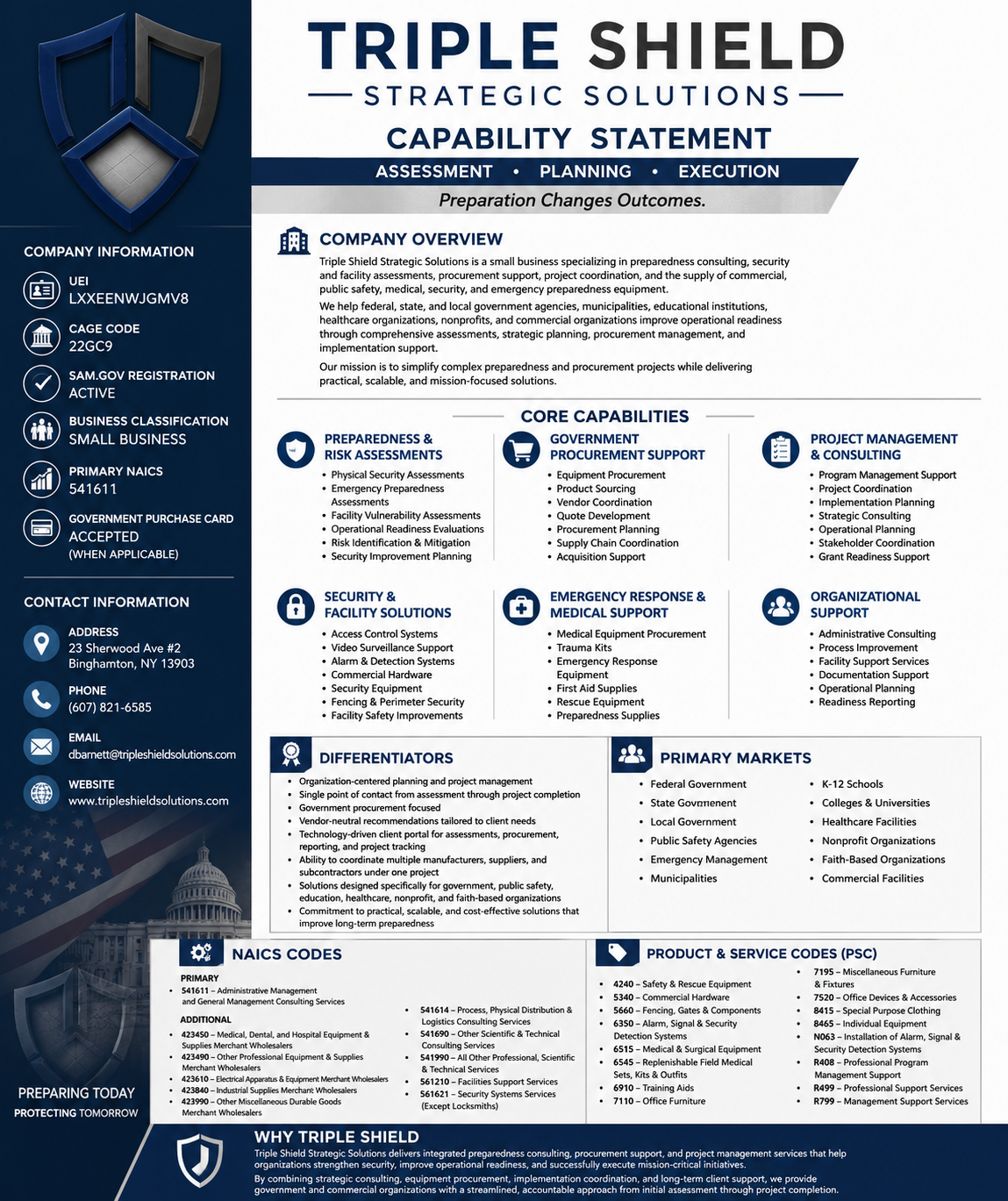 Triple Shield Strategic Solutions Capability Statement